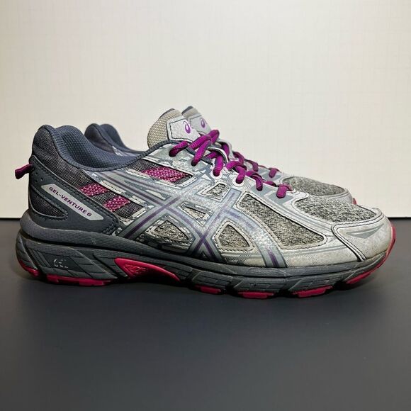Womens ASICS Gel Venture 6 Gray Running Shoes / Size 9 - Picture 2 of 11